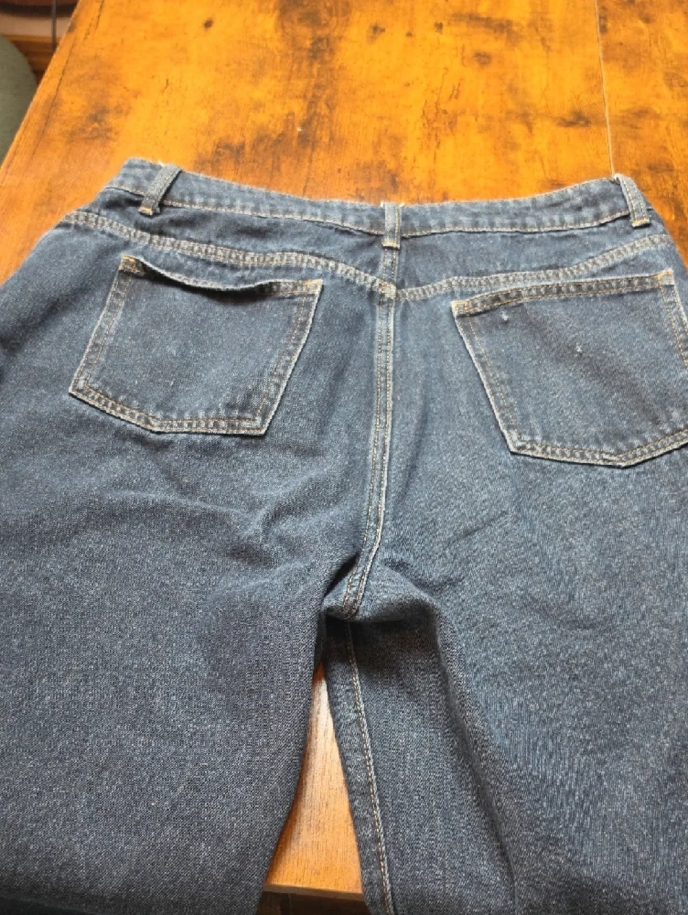 CIDER | High Rise Wide Leg Jeans Medium Wash Dark Navy ‎ Paneled Seam Denim | XL